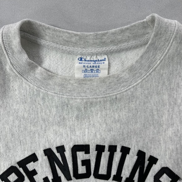 Pittsburgh Penguins Sweatshirt Mens XL Gray NHL Hockey Champion Reverse Weave - Picture 5 of 11